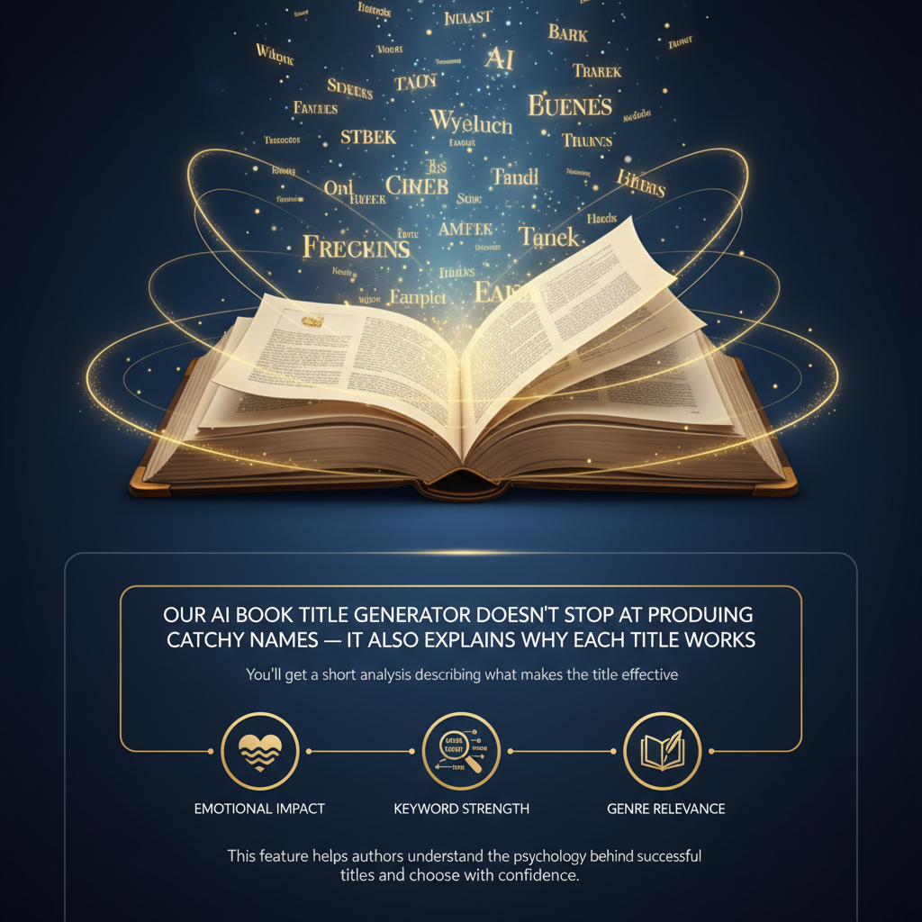 Designed for Every Genre Our AI title generator for books works across all genres